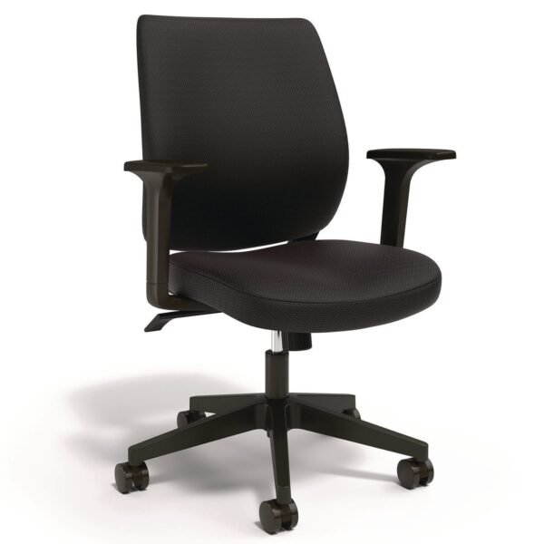 Alera Wessex Ergonomic Fabric Task Chair, Supports Up to 275 lb, 17.13 to 20.83 Seat Height, Black Seat/Back, Black Base (ALEWX4217)