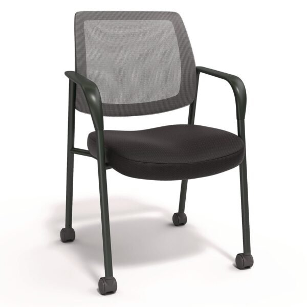 Alera Wessex Mesh Fabric Guest Chair, 24.41 x 23.62 x 35.04, Black Seat, Black Back, Black Base (ALEWX43BME17)