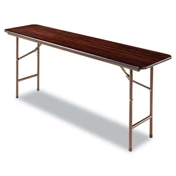 Alera Wood Folding Table, Rectangular, 71.88w x 17.75d x 29.13h, Mahogany (ALEFT727218MY)
