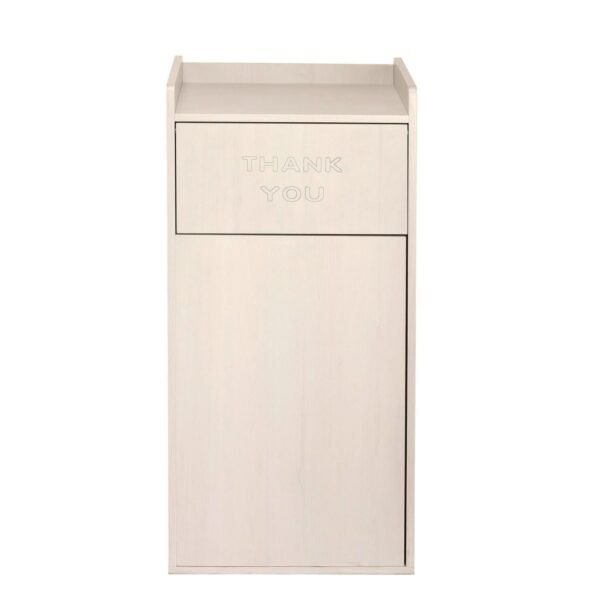 Alpine 40 Gal Commercial Tray Top Waste Enclosure Trash Receptacle, 40 gal, Wood, White (ALP476WHI)