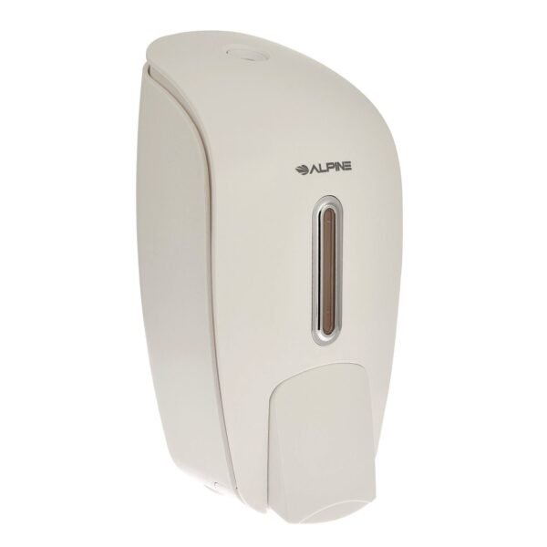 Alpine Surface Mounted Soap and Hand Sanitizer Dispenser, 27 oz, 4.1 x 4.6 x 9.6, White (ALP425WHI)