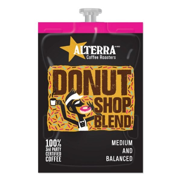 Alterra Coffee Freshpack Pods, Donut Shop Blend, Medium Roast, 0.28 oz, 100/Carton (MDRA200)