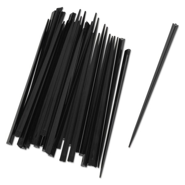AmerCareRoyal Prism Picks, Plastic, 4", Black, 500/Box, 5 Boxes/Carton (RP1494BK)