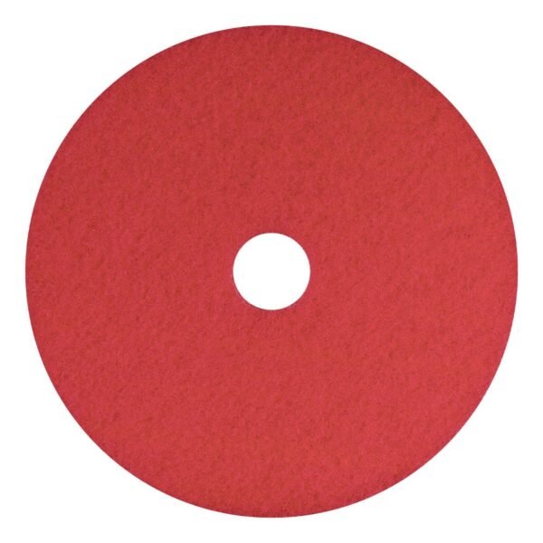 Americo Buffing Pads, 12" Diameter, Red, 5/Carton (404412)