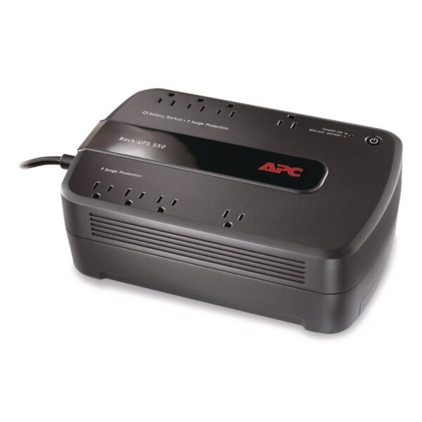 APC Back-UPS ES 550VA System, 8 Outlets, 550 VA, 365 J (733726)