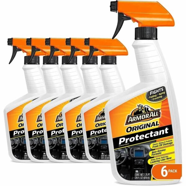 Armor All Original Protectant Spray For Car, Plastic, Consoles - 28 fl oz - UV Resistant, Damage Resistant, Crack Resistant, Fade Resistant, Discoloration Resistant - MultiSpray...