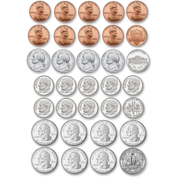 Ashley US Coin Money Set Die-cut Magnets Theme/Subject: Learning - Skill Learning: Visual - 1 Set (10067)