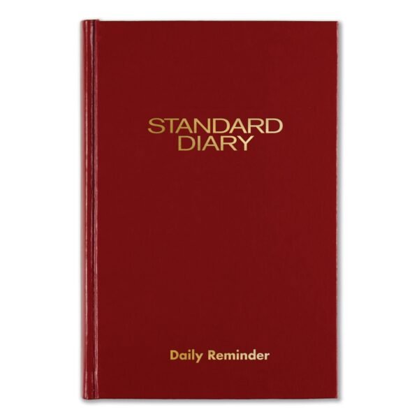 AT-A-GLANCE Standard Diary Daily Reminder Book, 2026 Edition, Medium/College Rule, Red Cover, (201) 7.5 x 5 Sheets (SD38713)