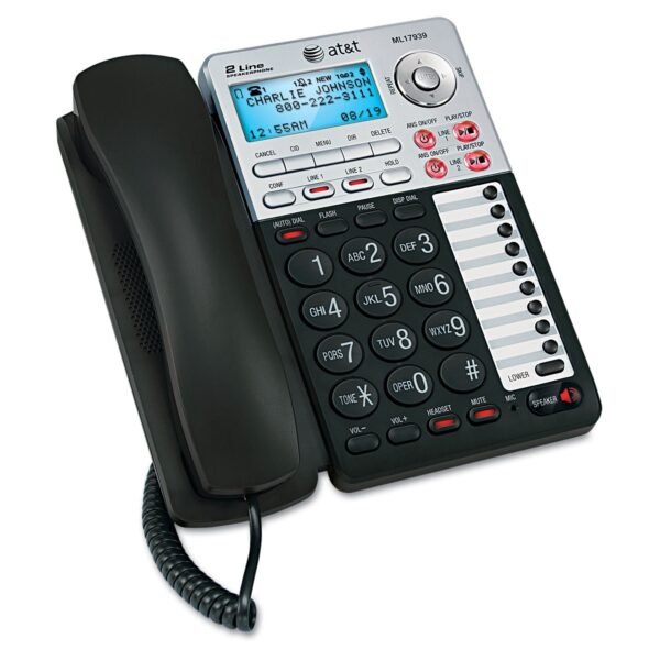 AT&T ML17939 Two-Line Speakerphone with Caller ID and Digital Answering System