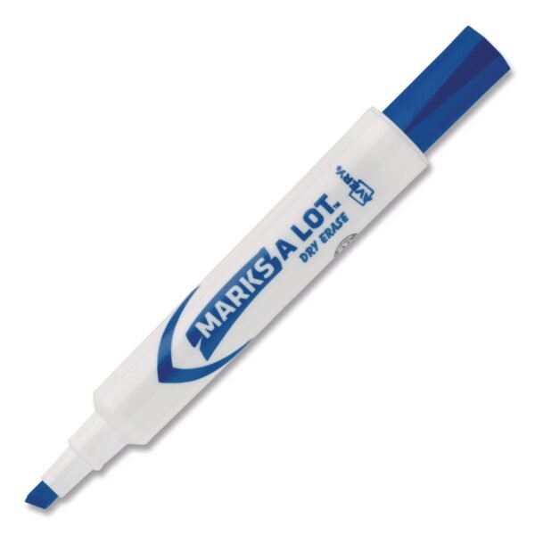 Avery MARKS A LOT Desk-Style Dry Erase Markers, Broad Chisel Tip, Blue (24406EA)