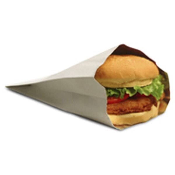 Bagcraft Foil Insulator Sandwich Bags 5.50" Width x 2" Depth - White - Sandwich, Fried Chicken - 1000 / Carton (008353)