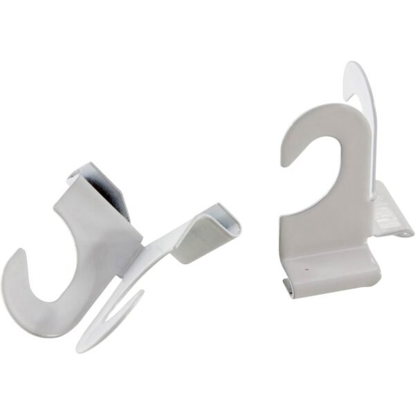 Baumgartens Suspended Ceiling Hooks 30 lb (13.61 kg) Capacity - Durable - 2" Size - for Plant, Sign, Decoration, Office, Classroom, Garage, Home, Cell Phone - White - 2 / Pack...