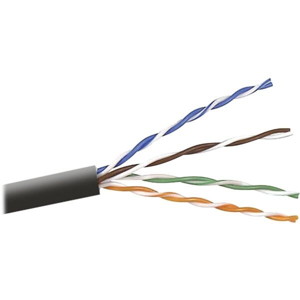 Belkin Category 6 Stranded Bulk Cable 1000 ft Category 6 Network Cable for Network Device - First End: 1 x Bare Wire - Second End: 1 x Bare Wire - 1.2 Gbit/s - 24 AWG - Black -...