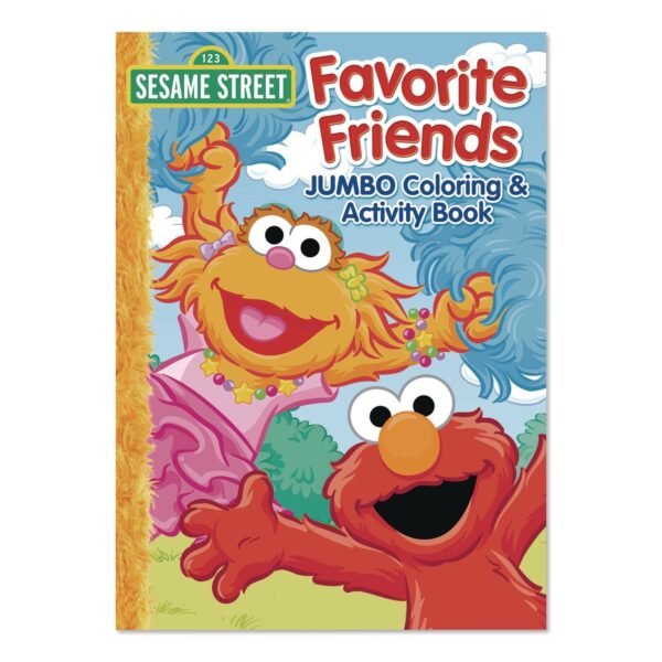 Bendon Sesame Street Favorite Friends Jumbo Coloring and Activity Book, Ages 3 and Up, 10.75 x 7.75 Sheets, 64 Pages (417331)