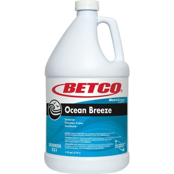 Betco Best Scent Ocean Breeze Deodorizer Liquid - 1000 Sq. ft. - 128 fl oz (4 quart) - Ocean Breeze - VOC-free - 1 Each (2310400)