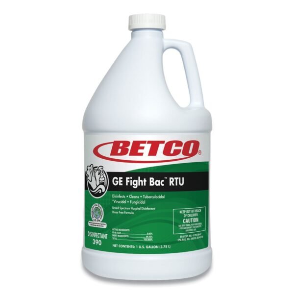Betco GE Fight Bac RTU Disinfectant, Fresh Scent, 1 gal Bottle, 4/Carton (3900400)