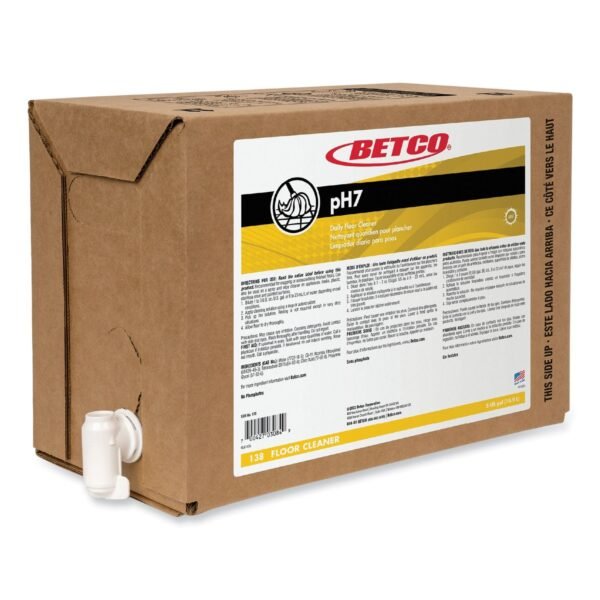 Betco pH7 Floor Cleaner, Lemon Scent, 5 gal Bag-in-Box (138B500)