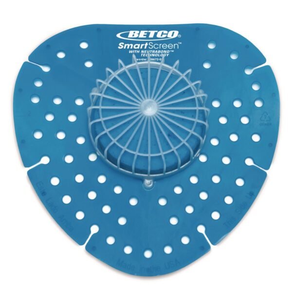 Betco SmartSCREEN Urinal Screen, Ocean Blue Scent, Blue, 1 lb, 72/Carton (2867200)