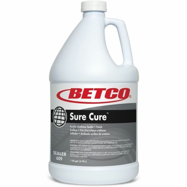 Betco Sure Cure Floor Sealer & Finish For Multi Surface - Ready-To-Use - Liquid - 128 fl oz (4 quart) - 8.4 to 8.9 pH - Mild Scent - Long Lasting, Abrasion Resistant, Water...