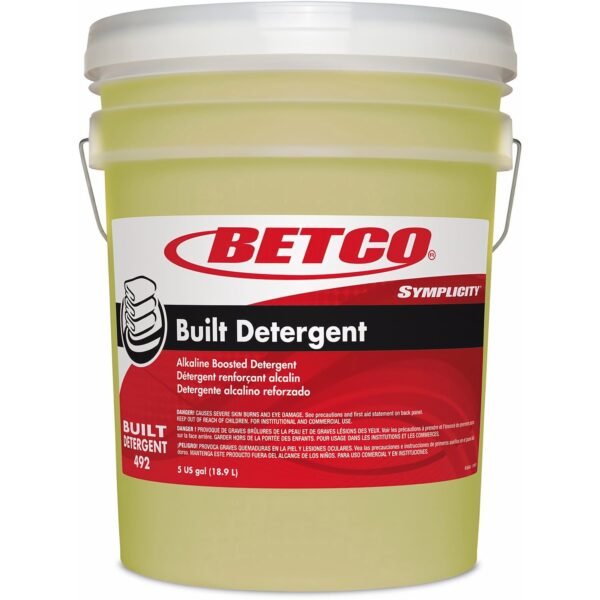 Betco Symplicity Built Laundry Detergent 640 fl oz (20 quart) - Odorless, Spill Resistant, Phosphate-free, Environmentally Friendly, APE-free, NPE-free, Anti-graying - Brilliant...
