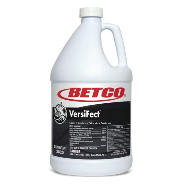 Betco VersiFect Cleaner Disinfectant, Fresh Scent, 1 gal Bottle, 4/Carton (38200400)