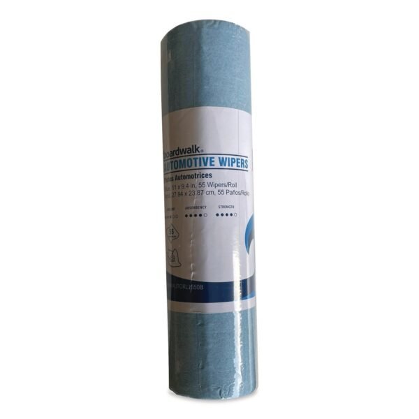 Boardwalk Automotive Wiper Rolls, 9.4 x 11, Blue, 55/Roll, 30 Rolls/Carton (AUTORL1650B)