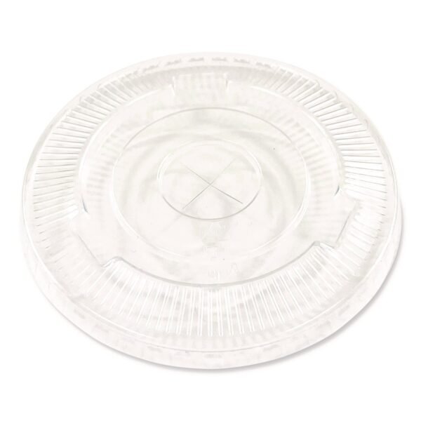 Boardwalk® Clear Cold Cup Lids, Fits 9 - 10 oz. PET Cups, 1000/CT (BWKPET910STRAW)