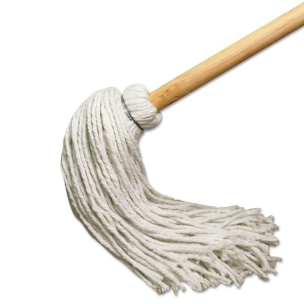 Boardwalk® Deck Mop w/54 in. Handle, 24 oz. Rayon Fiber Head, 6/Pack (BWK124R)