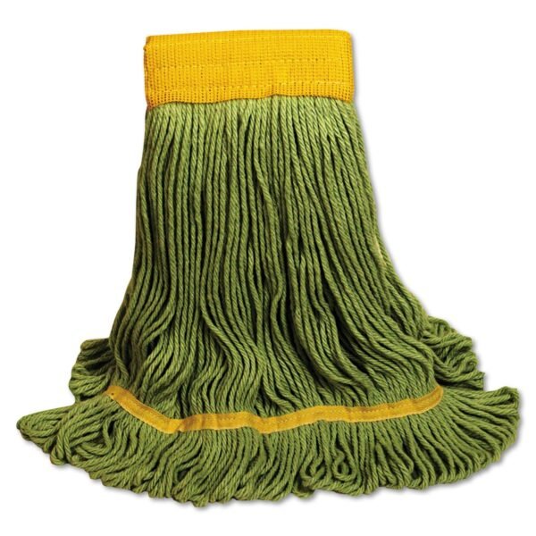 Boardwalk® EcoMop Looped-End Mop Head, Recycled Fibers, Large, Green (BWK1200LEA)