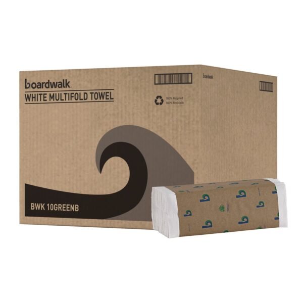 Boardwalk® Green C-Fold Paper Towels, 1-Ply, White, 2400 Towels (BWK51GREENB)