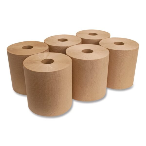 Boardwalk® Hardwound Paper Towels, Brown, 800-ft., 6 Rolls (BWK16GREEN)