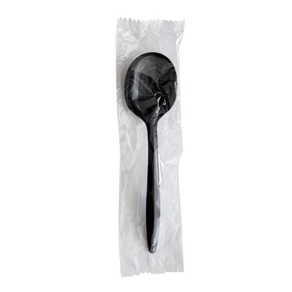 Boardwalk Heavyweight Polypropylene Cutlery, Soup Spoon, Black, 1,000/Carton (BWKSOUPBLHVY)