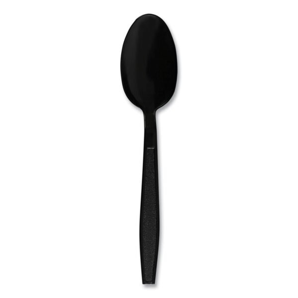 Boardwalk Heavyweight Polypropylene Cutlery, Teaspoon, Black, 1000/Carton (BWKTEAHWPPBLA)
