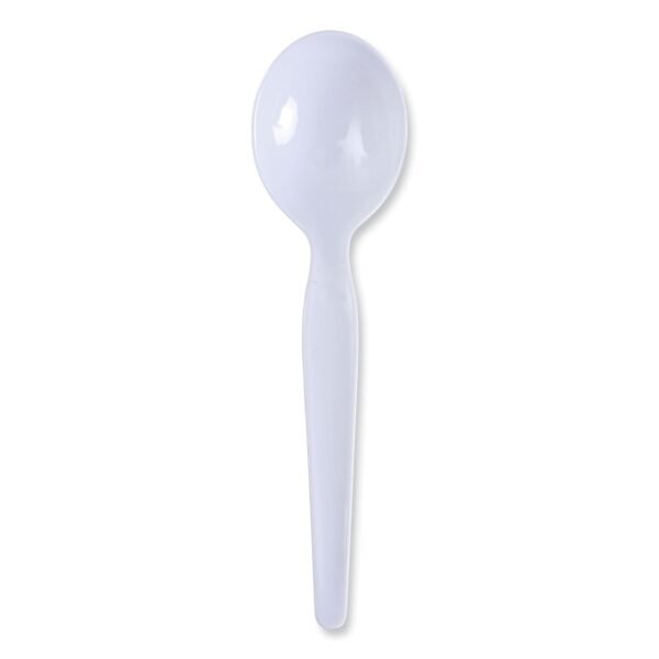 Boardwalk Heavyweight Polystyrene Cutlery, Soup Spoon, White, 1000/Carton (BWKSOUPHWPSWH)