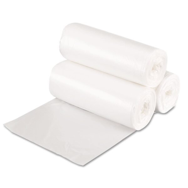 Boardwalk High-Density Can Liners, 16 gal, 7 mic, 24" x 31", Natural, Perforated Roll, 50 Bags/Roll, 20 Rolls/Carton (243108)