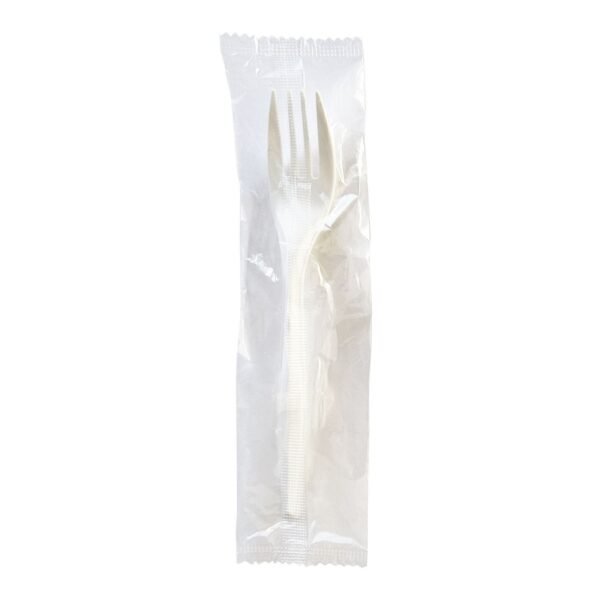 Boardwalk Mediumweight Wrapped Polypropylene Cutlery, Fork, 5.51", Plastic, White, 1,000/Carton (FORKMWPPIW)