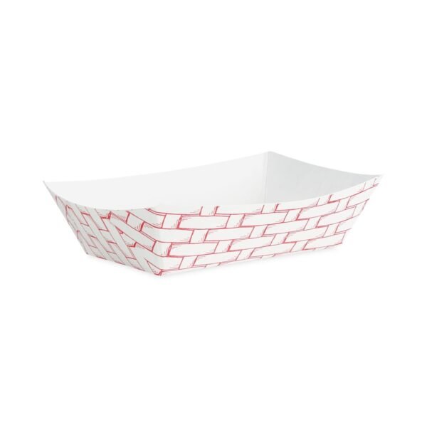 Boardwalk® Paper Food Baskets, 4 oz., Capacity, Red/White, 1000/CT (BWK30LAG025)
