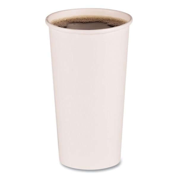 Boardwalk® Paper Hot Cups, 20 oz, White, 600/Carton (BWKWHT20HCUP)