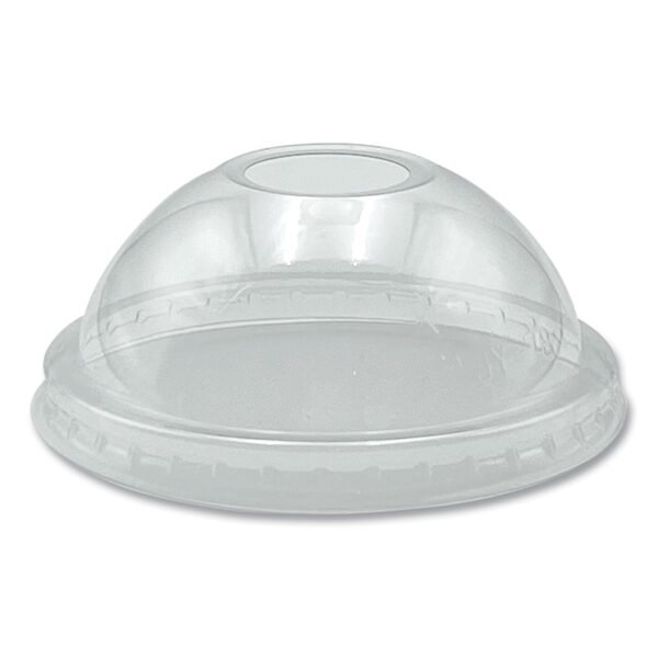 Boardwalk® PET Cold Cup Dome Lids, Fits 9 oz. to 10 oz. PET Cups, Clear, 100/Pack (BWKPET910DOMEPK)