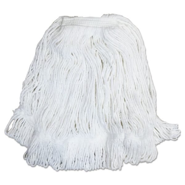 Boardwalk® Pro Loop Web/Tailband Mop Head, Rayon, #32, White, 12 Mops (BWK4032R)