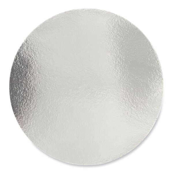 Boardwalk® Round Aluminum To-Go Container Lids, Flat Lid, 9", Silver, Paper, 500/Carton (BWKROUND9FLID)