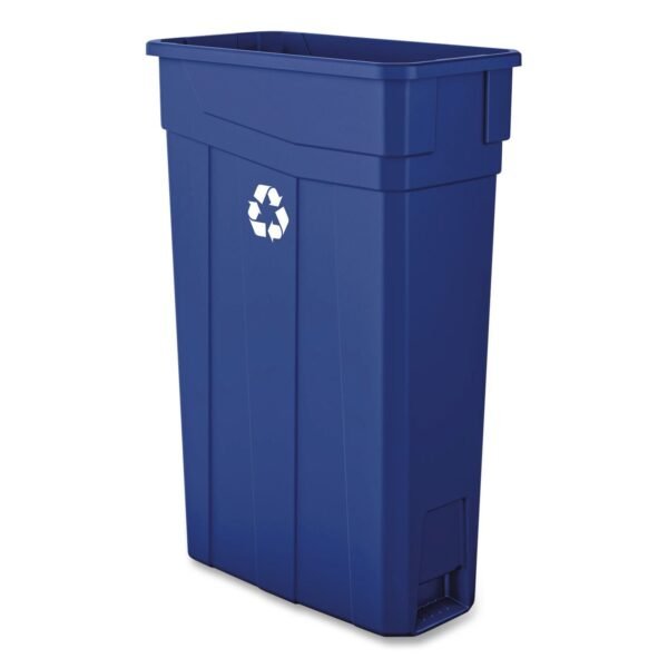 Boardwalk Slim Recycling Container, 23 gal, Polypropylene, Blue (23GLRECYCLEB)