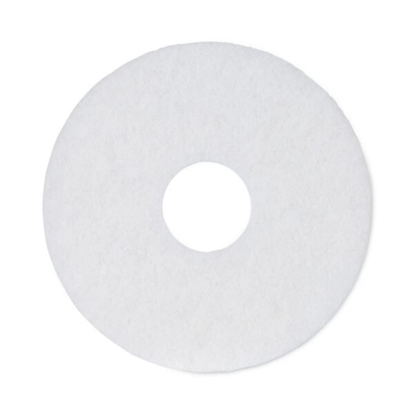 Boardwalk® Standard 12" Diameter Polishing Floor Pads, White, 5 Pads (BWK4012WHI)