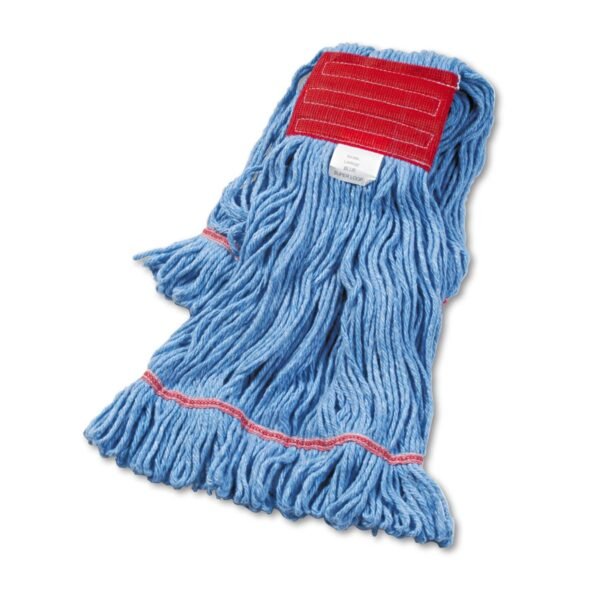 Boardwalk® Super Loop Mop Heads, Large, Blue Yarn, 12 Mops (BWK503BLCT)