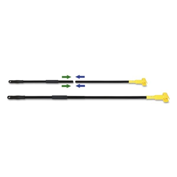 Boardwalk® Two-Piece Metal Handle w/Jaw Head, 59" Handle, Black/Yellow (BWKFF610)