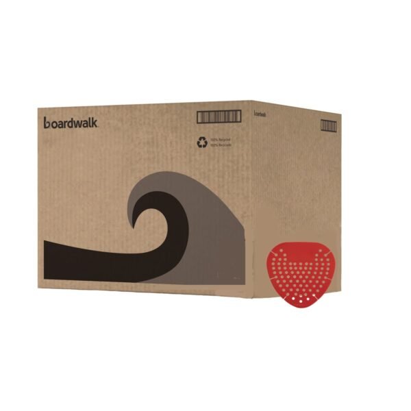 Boardwalk® Urinal Screen, Cherry Scent, Red, 12 Screens (BWK1001)