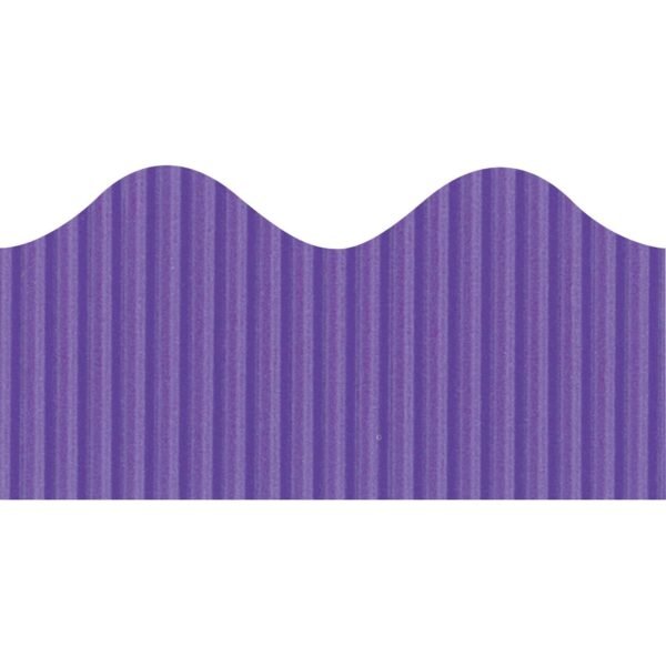 Bordette Decorative Border Fade Resistant - 2.25" Width x 600" Length - Purple - 1 Roll (37044)