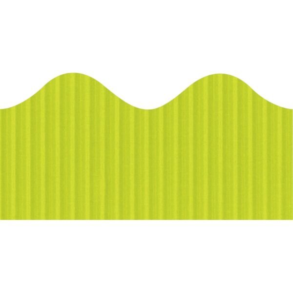 Bordette Decorative Border Fade Resistant - 2.25" Width x 600" Length - Lime - 1 Roll (37054)