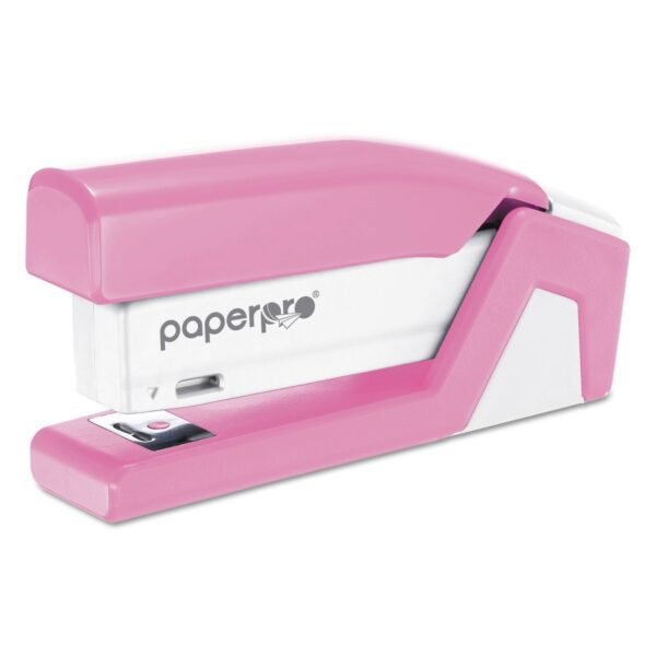 Bostitch InCourage Spring-Powered Compact Stapler, 20-Sheet Capacity, Pink/Gray (1588)