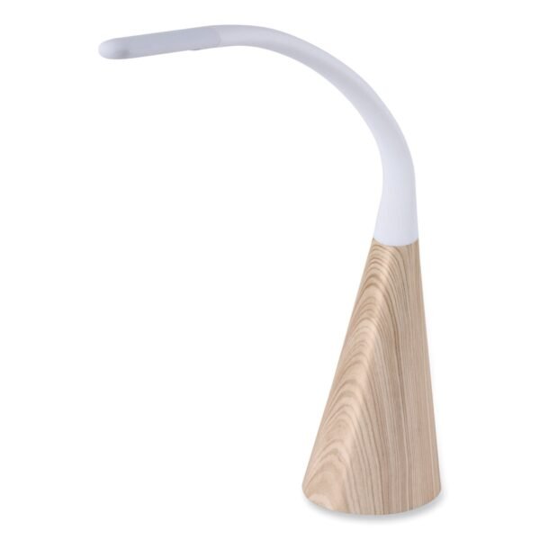 Bostitch Office Flexible Wood Grain Desk Lamp, 20.47" High, Wood Grain (VLED1701W)